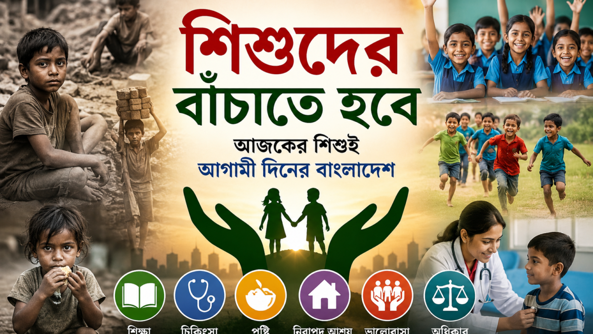 শিশুদের বাঁচাতে হবে — আজকের শিশুই আগামী দিনের বাংলাদেশ