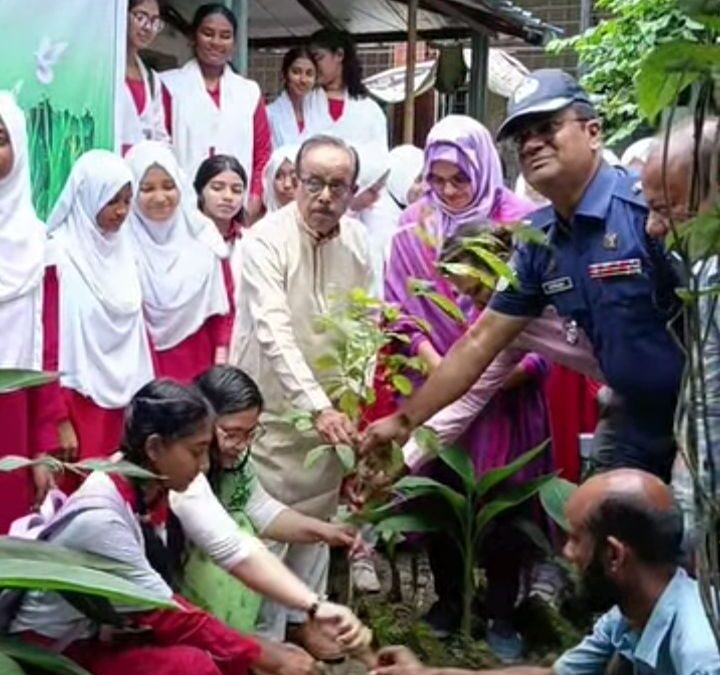 নরসিংদীর শিবপুরে বৃক্ষরোপণ কর্মসূচিকে উপলক্ষ করে বিভিন্ন গাছের চারা রোপন শুরু