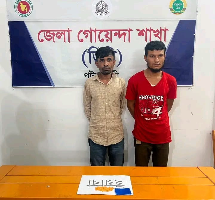 পটুয়াখালী ডিবি পুলিশের অভিযানে ১০০ পিস ইয়াবা ট্যাবলেটসহ দুই মাদক কারবারি গ্রেপ্তার