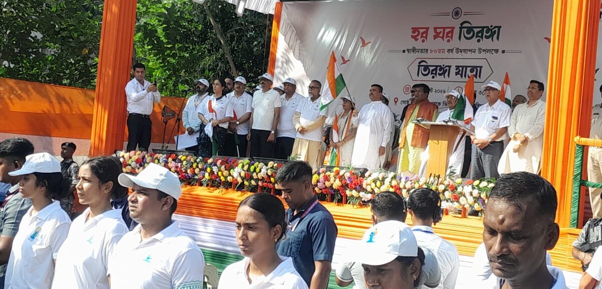 কলকাতার মুখ্যমন্ত্রী শুভেন্দু অধিকারীর নেতৃত্বে,- হর ঘর তেরঙ্গা কর্মসূচি ও পদযাত্রা।