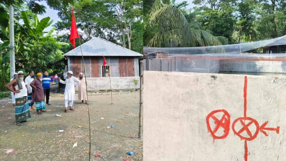 কোটালীপাড়ায় খাল দখল করে বসতবাড়ি নির্মাণের অভিযোগ, ঘটনাস্থল পরিদর্শনে ইউএনও